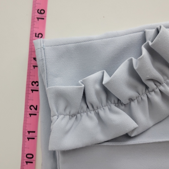 Elliatt Harmony Pintuck Ruffle Pocket High Waist Slim Straight Ankle Pants - Picture 11 of 14